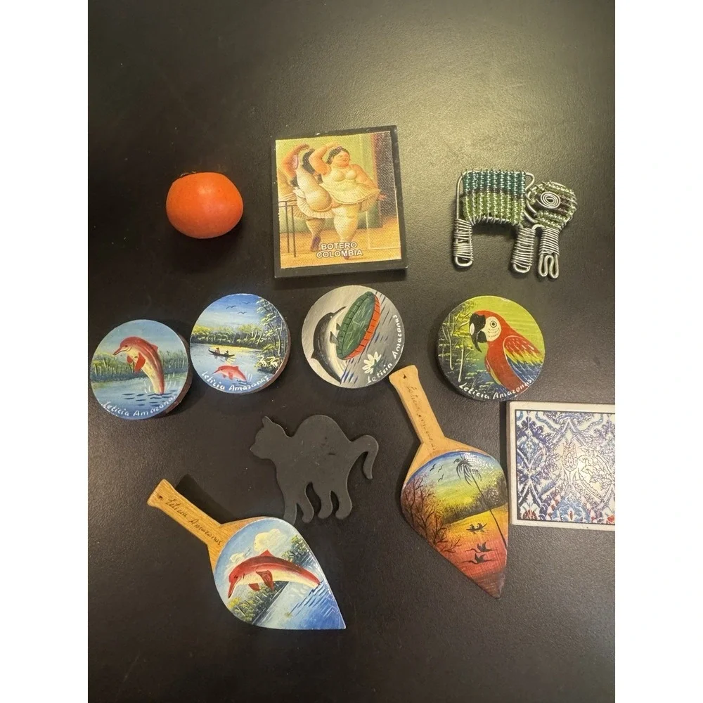 Lot Of 11 Refrigerator Magnets Many‎ Themes